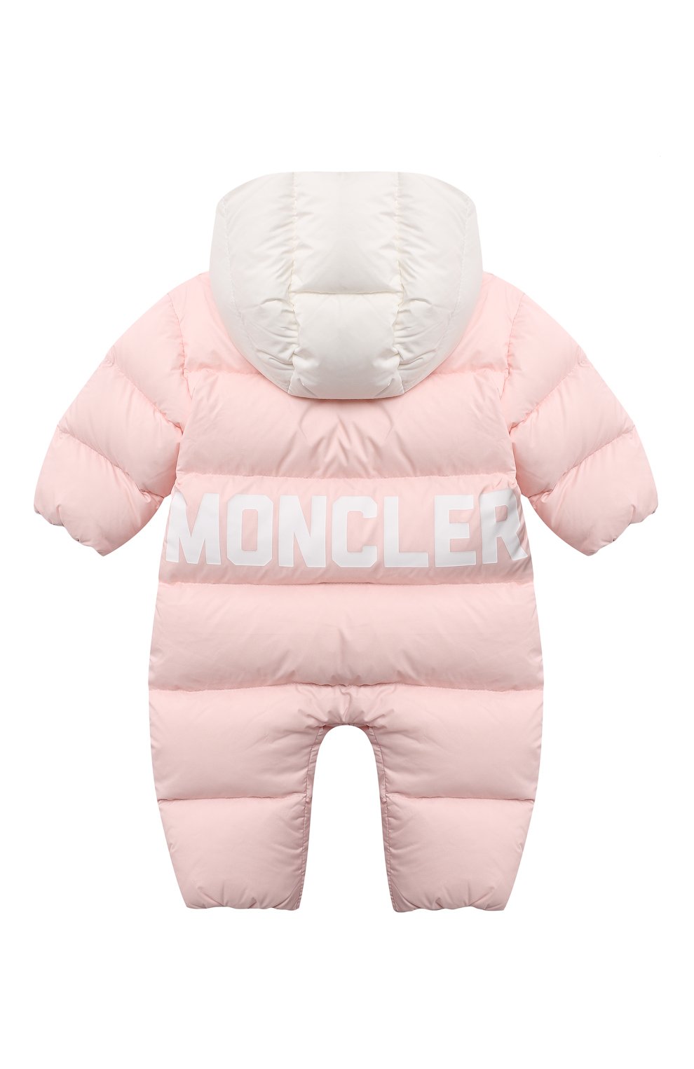Пуховый комбинезон MONCLER розового цвета по цене 65650 руб., арт. G2-951-1G521-00-53333/9-12M, фото 2 Пуховый комбинезон MONCLER, арт. G2-951-1G521-00-53333/9-12M, фото 2