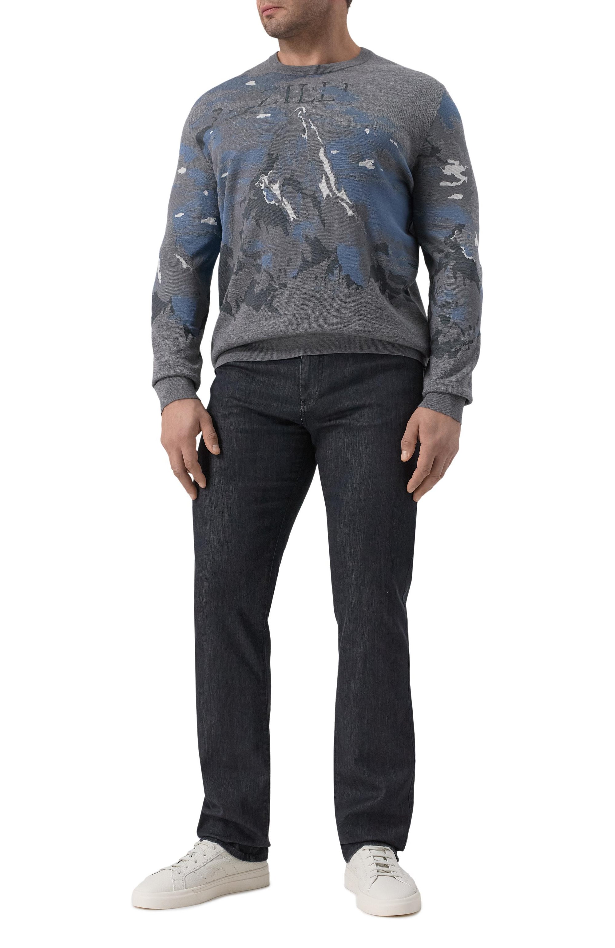 Джемпер из шерсти и шелка ZILLI темно-серого цвета по цене 160500 руб., арт. KRN001M0240VNMU00/68, фото 2 Джемпер из шерсти и шелка ZILLI, арт. KRN001M0240VNMU00/68, фото 2