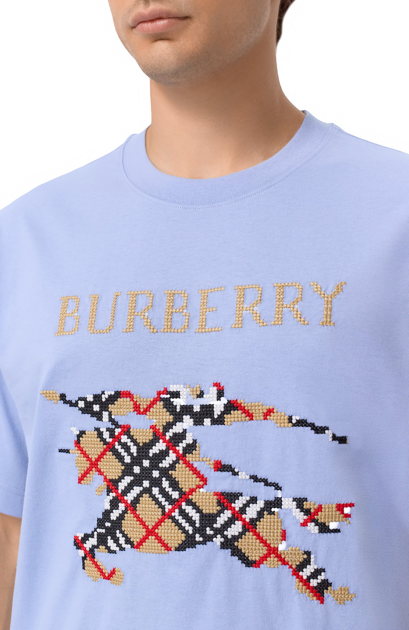 Хлопковая футболка BURBERRY, арт. 8130086, фото 5