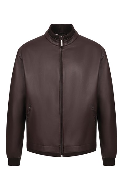 Мужской кожаный бомбер с отделкой из кожи аллигатора ZILLI, арт. AR0NH3M1972VPIP00_001