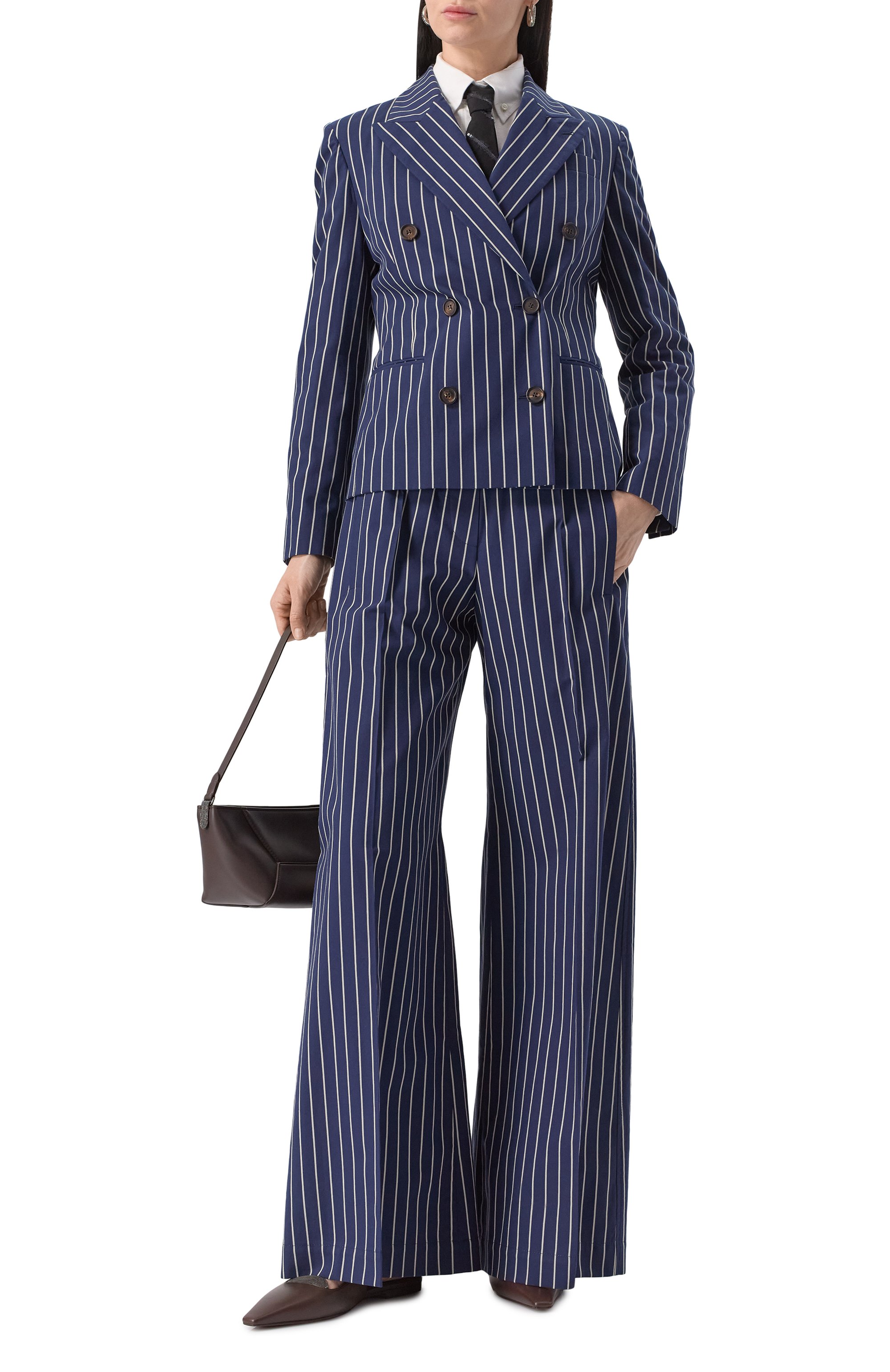 Брюки из хлопка и шелка BRUNELLO CUCINELLI, арт. MH541P8835, фото 2