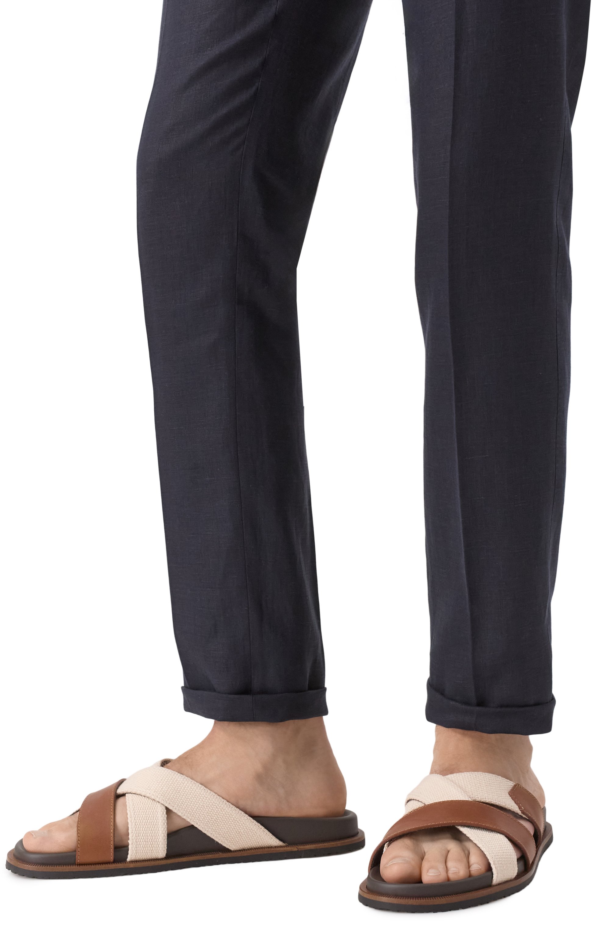 Комбинированные шлепанцы CANALI, арт. 481201/RA01118, фото 3