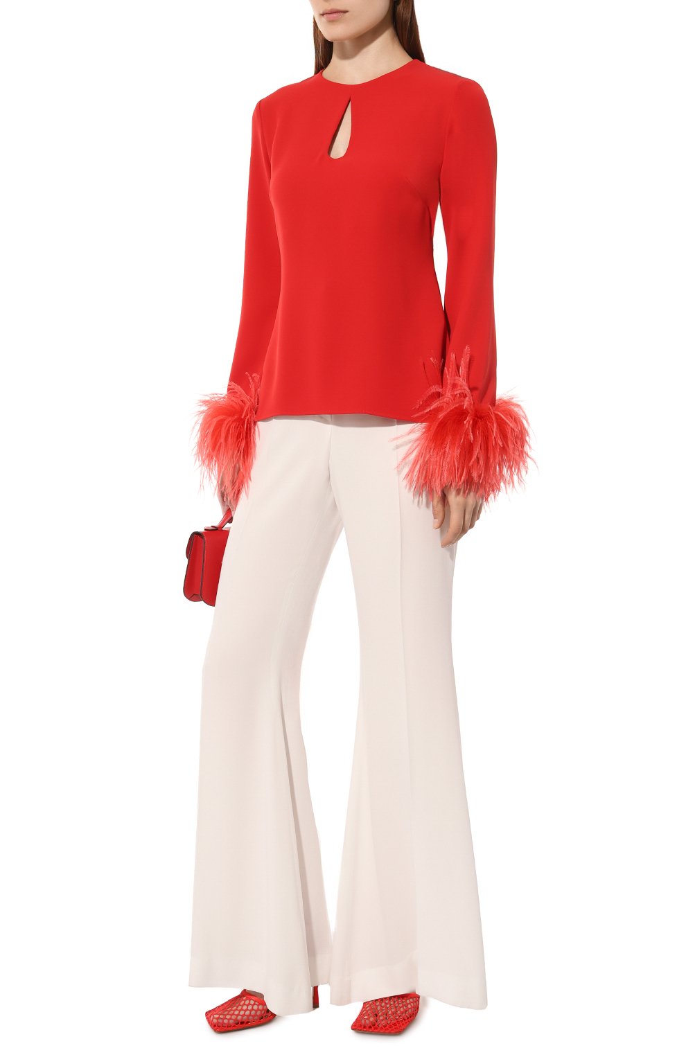 Блузка с отделкой перьями P.A.R.O.S.H., арт. D313048P, фото 2