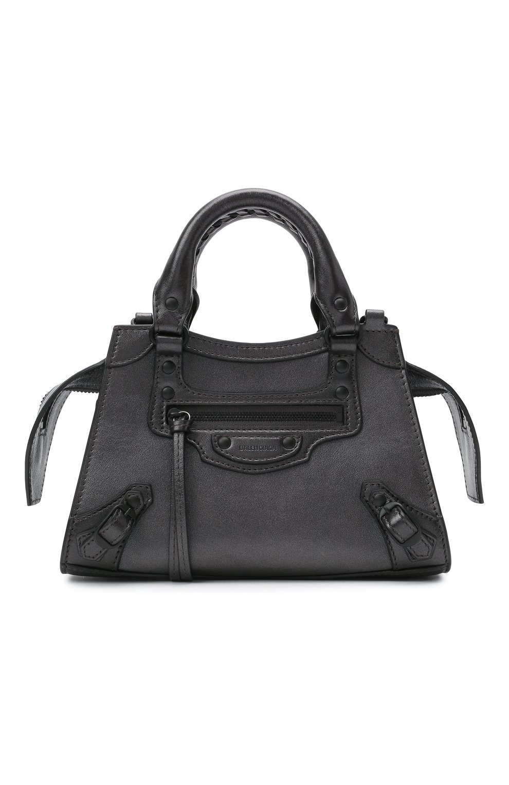 Женская сумка neo classic city mini BALENCIAGA серого цвета, арт. 638524/1NDU7 | Фото 1 (Сумки-технические: Сумки через плечо, Сумки top-handle; Материал: Натуральная кожа; Материал сплава: Проставлено; Размер: mini; Ремень/цепочка: На ремешке; Драгоценные камни: Проставлено)