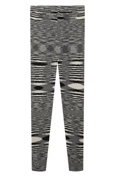 Детские шерстяные легинсы MISSONI черно-белого цвета, арт. MV6B00/W0124/12-14 | Фото 2 (Нос: Не проставлено; Материал внешний: Шерсть; Материал сплава: Проставлено; Ростовка одежда: 13 - 15 лет | 158 см, 12 лет | 152 см)