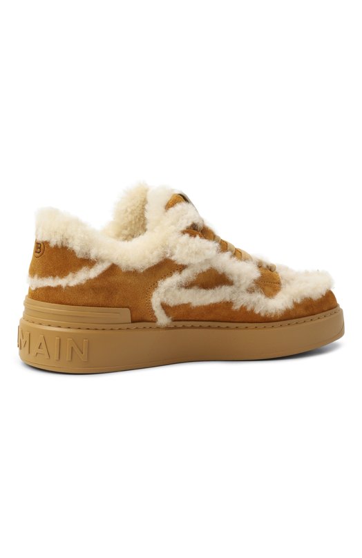 Замшевые кеды B-Court Flip Balmain FN1VI753/LSHR Коричневый  FN1VI753/LSHR Фото 5