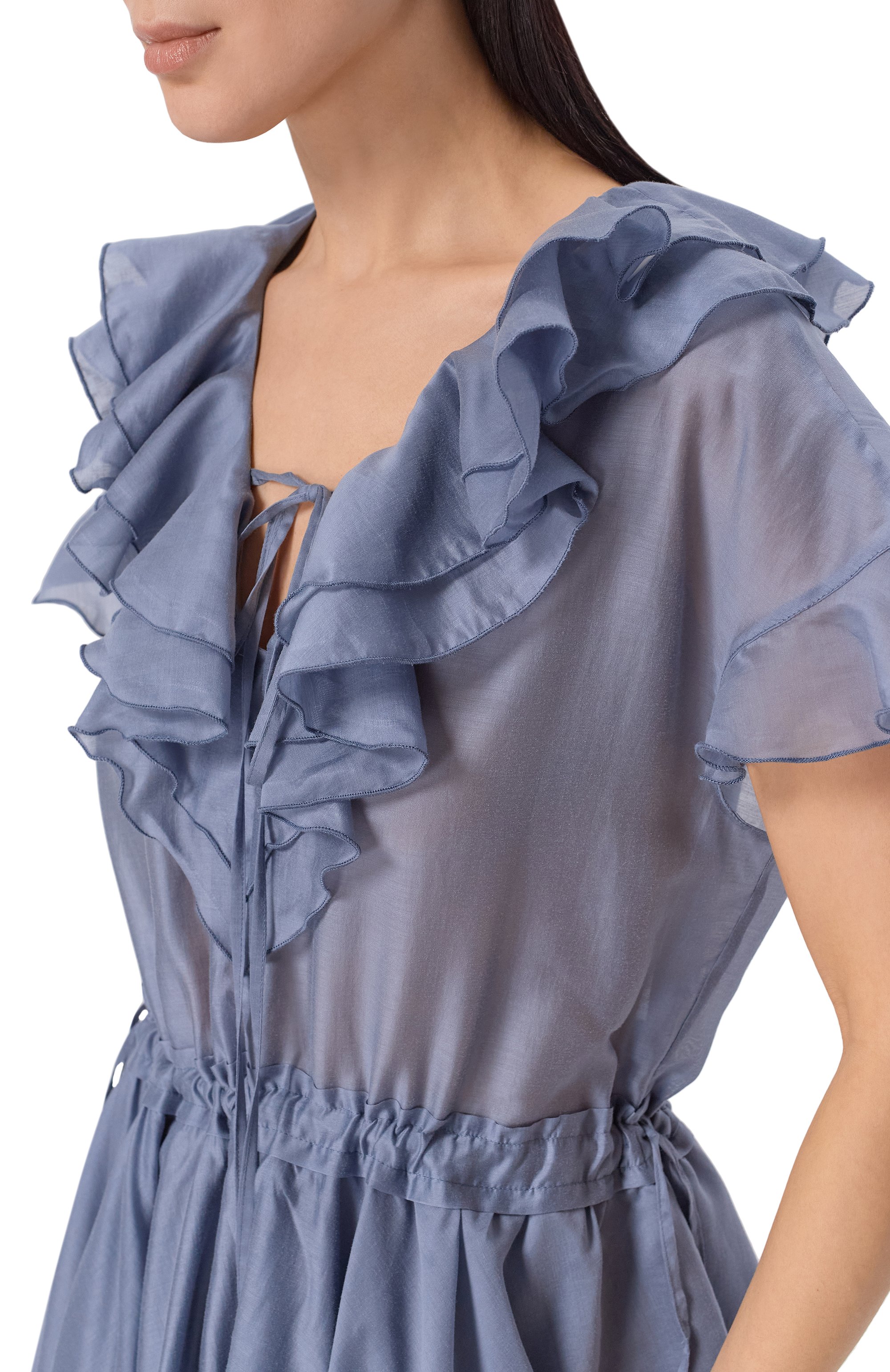 Платье FLASHIN синего цвета по цене 50000 руб., арт. FS26DB, фото 4 Платье FLASHIN, арт. FS26DB, фото 4