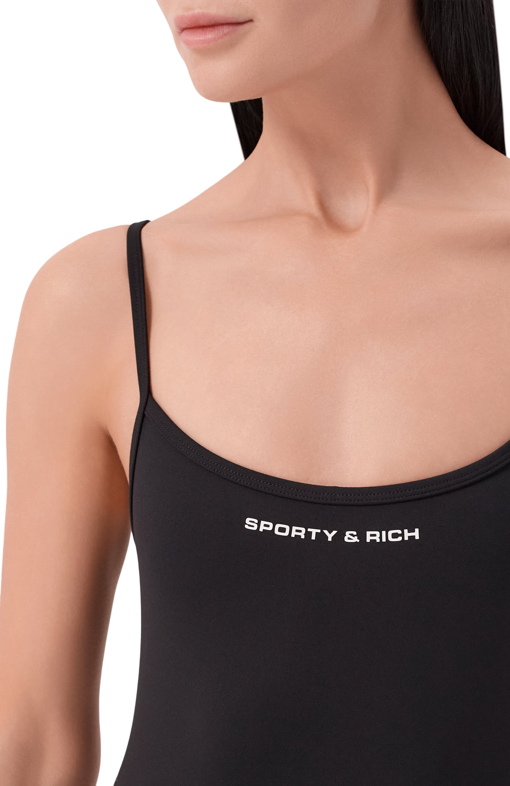 Комбинезон SPORTY AND RICH черного цвета по цене 24300 руб., арт. JS00288315BA01, фото 4 Комбинезон SPORTY AND RICH, арт. JS00288315BA01, фото 4