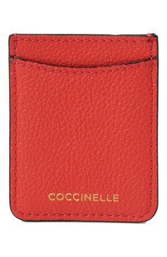 Женский кожаный футляр для кредитных карт COCCINELLE красного цвета, арт. E2 HZ4 42 A0 01 | Фото 1 (Материал: Натуральная кожа; Нос: Не проставлено; Материал сплава: Проставлено)