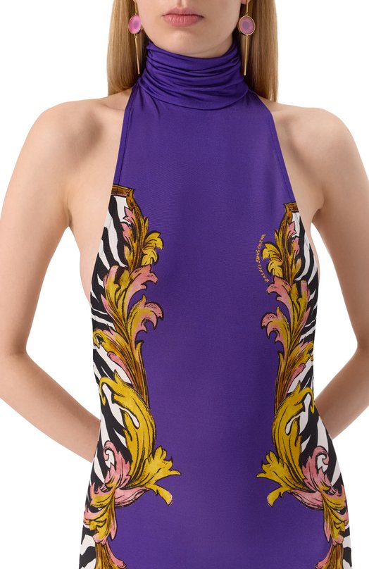 Платье из вискозы Versace Jeans Couture 78HA09P5/JS465 Фиолетовый  78HA09P5/JS465 Фото 5