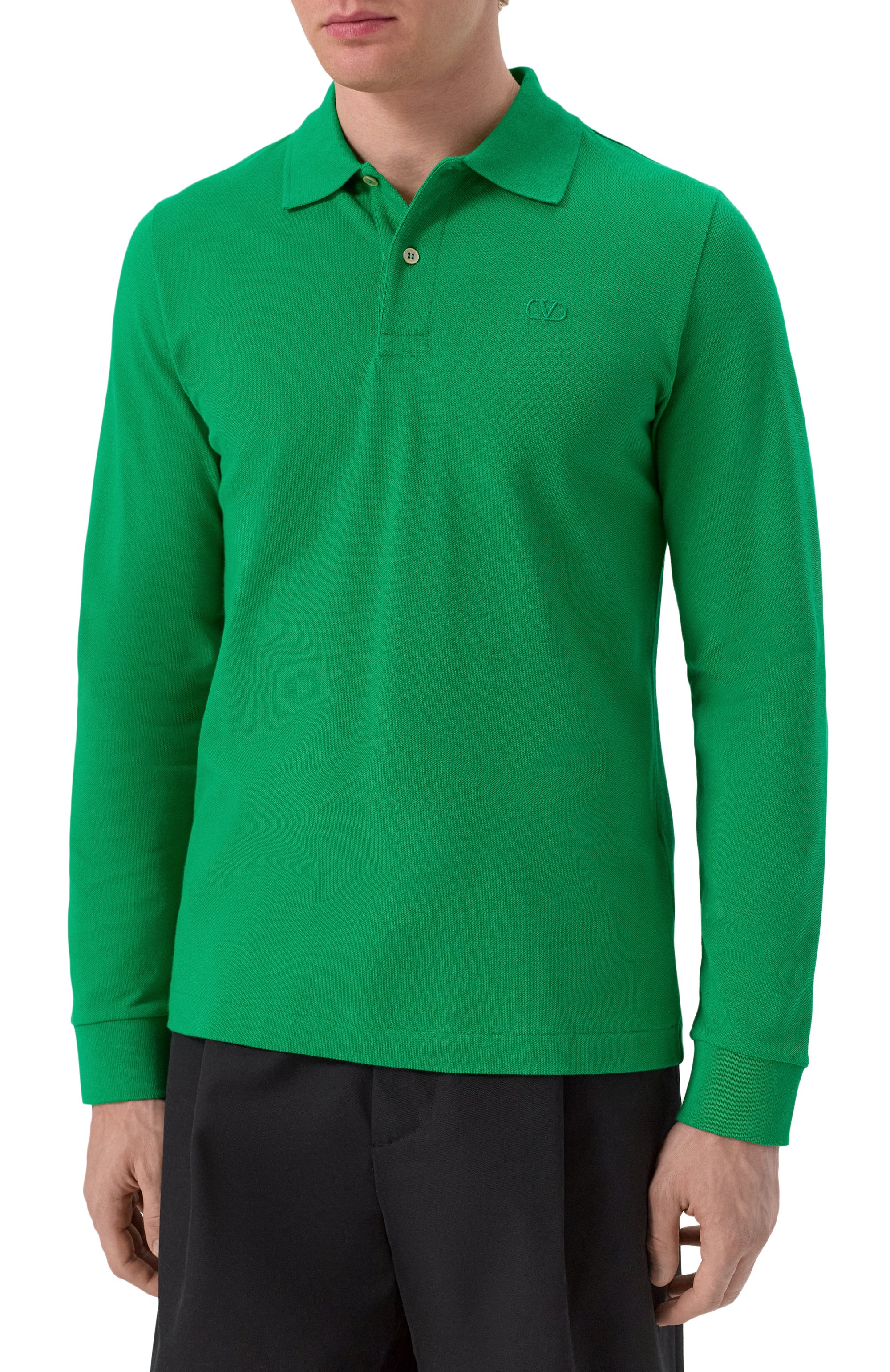 Хлопковое поло VALENTINO, арт. 6V3MH03X/AQ7, фото 3