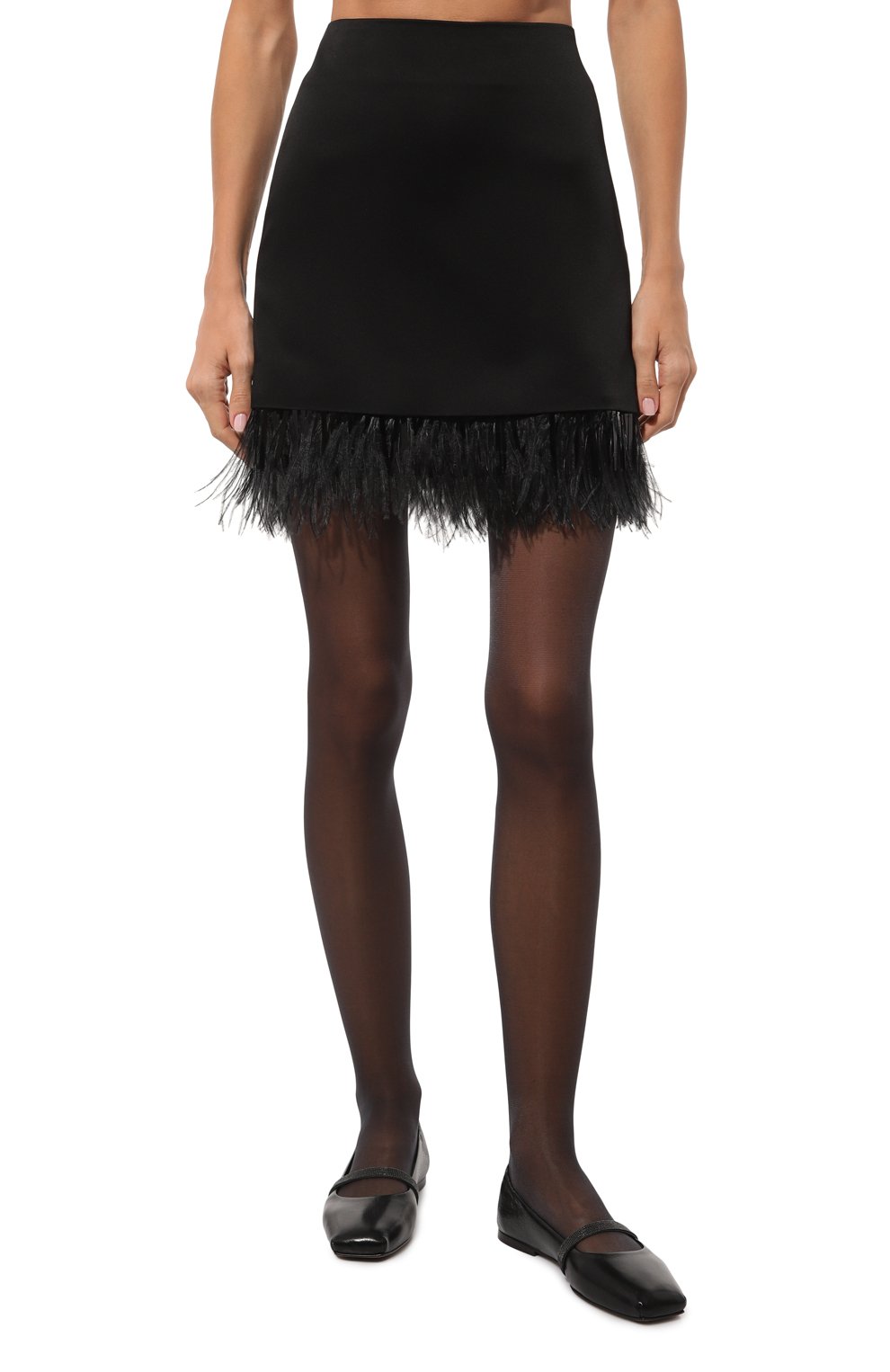 Юбка с отделкой перьями BRUNELLO CUCINELLI, арт. M0H38G3702, фото 3