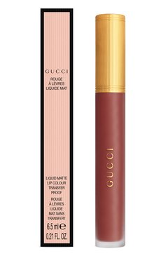 Жидкая губная помада rouge à lèvres liquide mat, оттенок 203 mildred rosewood GUCCI  цвета, арт. 3616303311322 | Фото 2 (Финишное покрытие: Матовый)