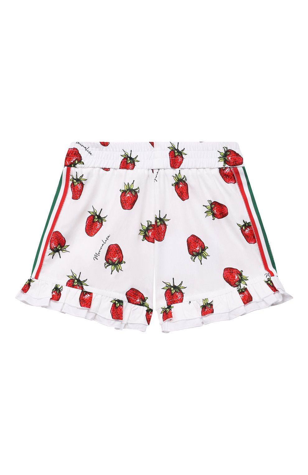 Хлопковые шорты MONNALISA красного цвета по цене 14750 руб., арт. 117424, фото 2 Хлопковые шорты MONNALISA, арт. 117424, фото 2