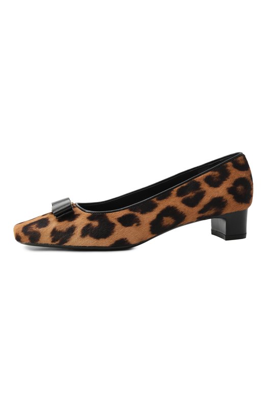 Кожаные туфли Iconic Bow Ferragamo 01K556/785564 Леопардовый  01K556/785564 Фото 4