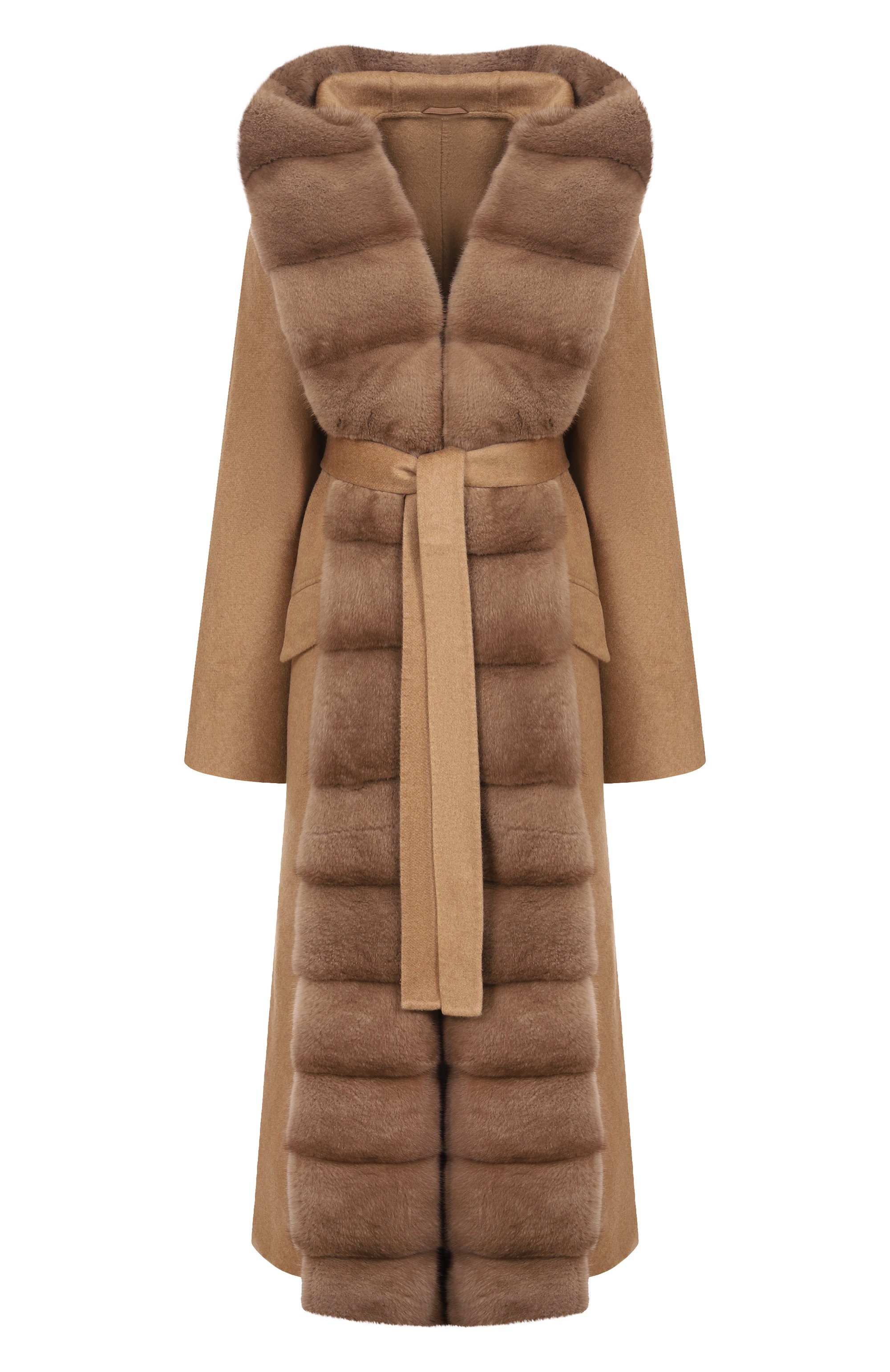 Кашемировое пальто с отделкой из норки MVST, арт. FTBPL-Y612V/LC1640, фото 1