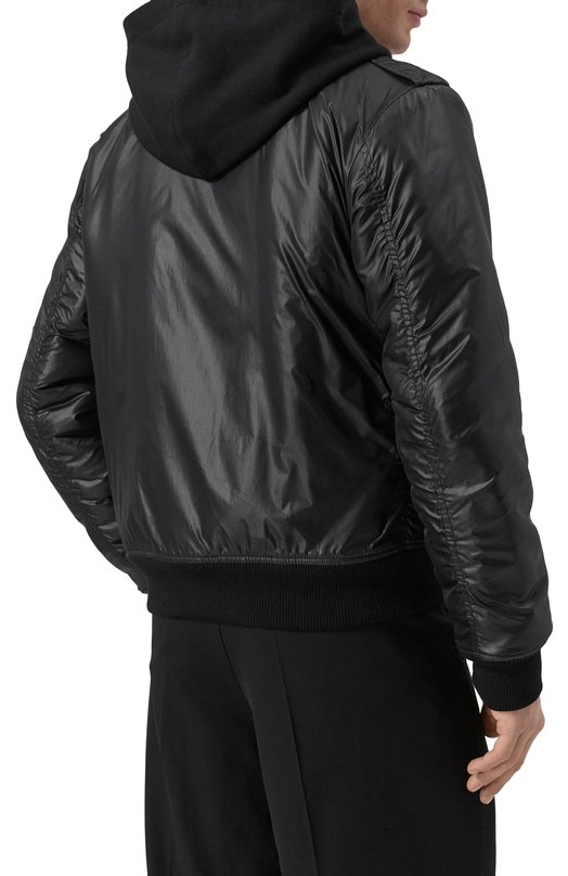 Утепленный бомбер Saint Laurent 780904/Y989L Чёрный  780904/Y989L Фото 4