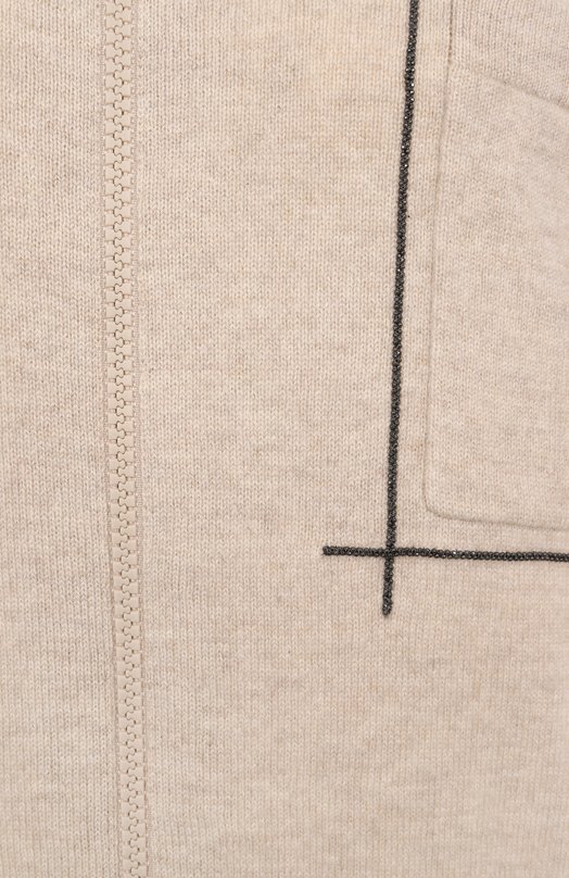 Кардиган из шерсти и кашемира Brunello Cucinelli M16244706 Бежевый  M16244706 Фото 6