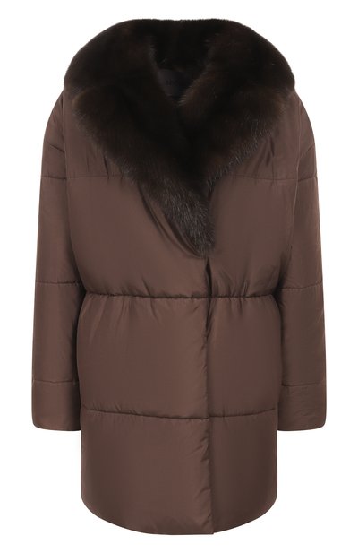 Женский пуховик с отделкой из соболя MVST, арт. M25.1PW.0009_