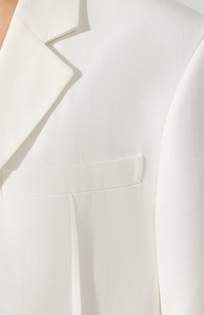 Жакет из вискозы JACQUEMUS белого цвета по цене 59950 руб., арт. 201JA05/02110, фото 5 Жакет из вискозы JACQUEMUS, арт. 201JA05/02110, фото 5
