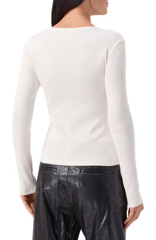 Хлопковый лонгслив Blumarine 2T100A Белый  2T100A Фото 4