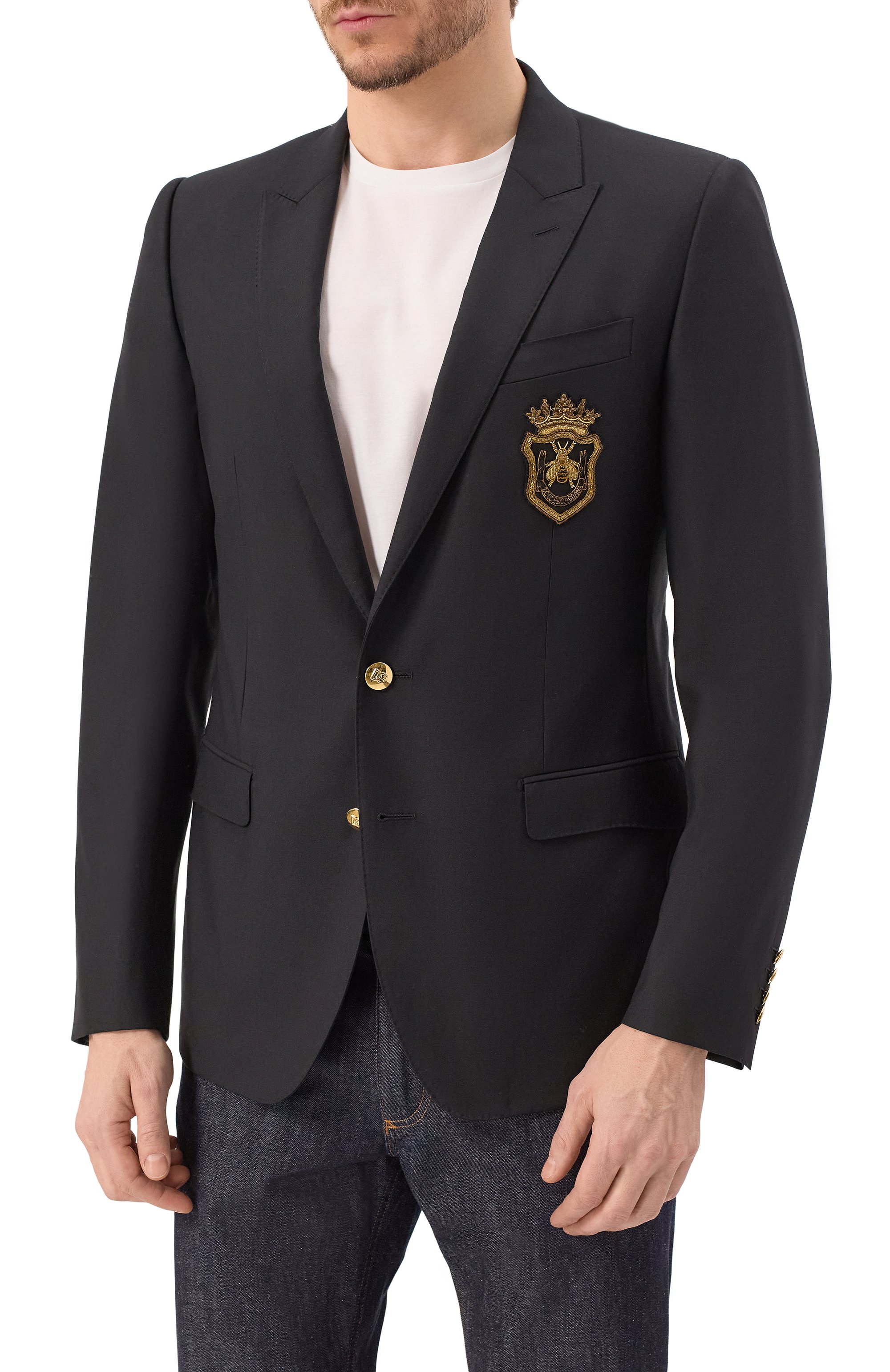 Пиджак из шерсти и шелка DOLCE & GABBANA, арт. G2LK0Z/FU3H1, фото 4