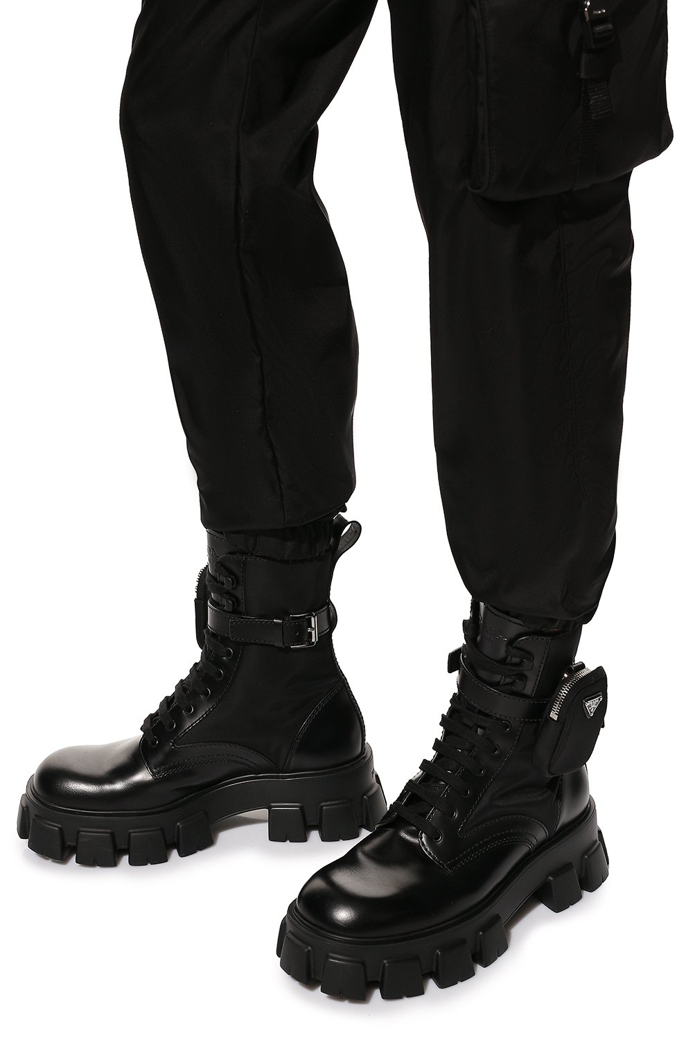 Комбинированные ботинки monolith PRADA, арт. 2UE007-3LFR-F0002-D002, фото 3