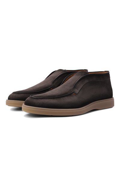 Замшевые ботинки detroit SANTONI темно-коричневого цвета по цене 93150 руб., арт. MGDG17823SASKEAA, фото 1 Замшевые ботинки detroit SANTONI, арт. MGDG17823SASKEAA, фото 1