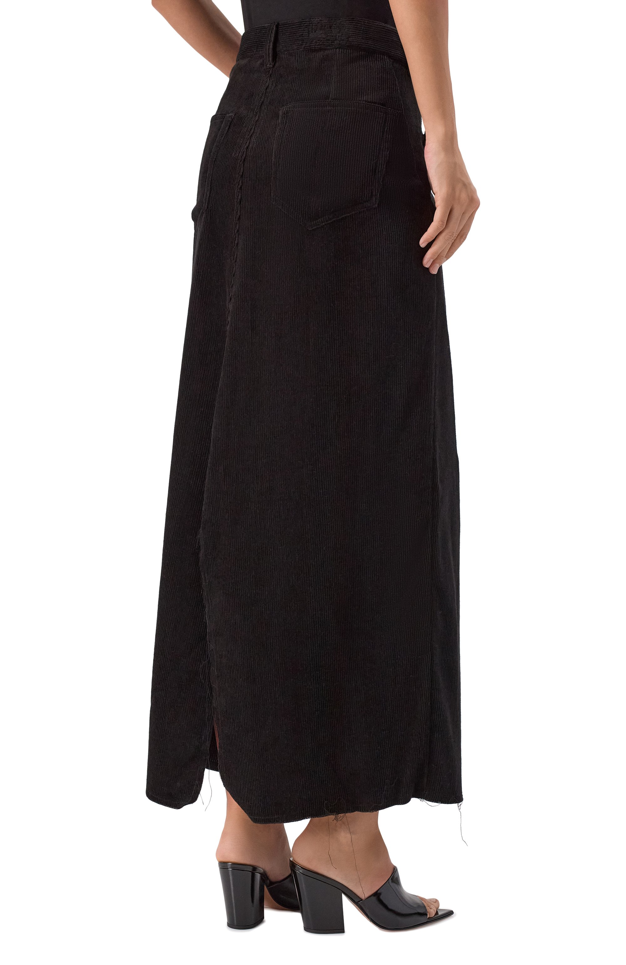 Вельветовая юбка RICK OWENS черного цвета по цене 96550 руб., арт. RP02E4367/MLC9, фото 4 Вельветовая юбка RICK OWENS, арт. RP02E4367/MLC9, фото 4