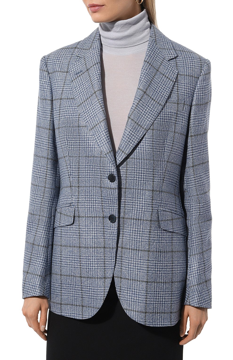 Жакет из шерсти и льна MVST голубого цвета по цене 196000 руб., арт. SDG200/S0621607, фото 3 Жакет из шерсти и льна MVST, арт. SDG200/S0621607, фото 3