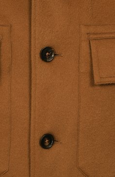 Мужская кашемировая ку�ртка-рубашка ZEGNA коричневого цвета, арт. S0T6B/E8V46 | Фото 6 (Материал подклада: Синтетический материал; Рукава: Длинные; Материал внешний: Шерсть, Кашемир; Длина (верхняя одежда): Короткие; Мужское Кросс-КТ: Куртка-рубашка, шерсть и кашемир; Кросс-КТ: Легкие; Стили: Кэжуэл)