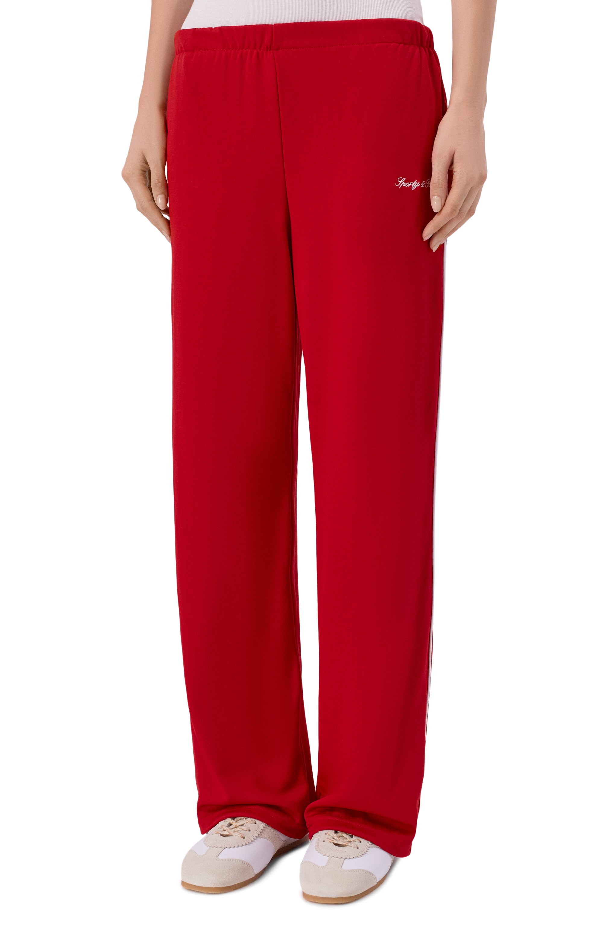 Брюки SPORTY AND RICH красного цвета по цене 35750 руб., арт. PA054710326RE33, фото 3 Брюки SPORTY AND RICH, арт. PA054710326RE33, фото 3