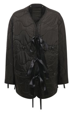 Женская утепленная куртка R13 черного цвета, арт. R13WR233-REF | Фото 1 (Кросс-КТ: Куртка, Утепленный; Рукава: Длинные; Материал внешний: Синтетический материал; Стили: Гранж, Кэжуэл; Материал сплава: Проставлено; Материал под�клада: Синтетический материал; Драгоценные камни: Проставлено; Длина (верхняя одежда): Короткие)