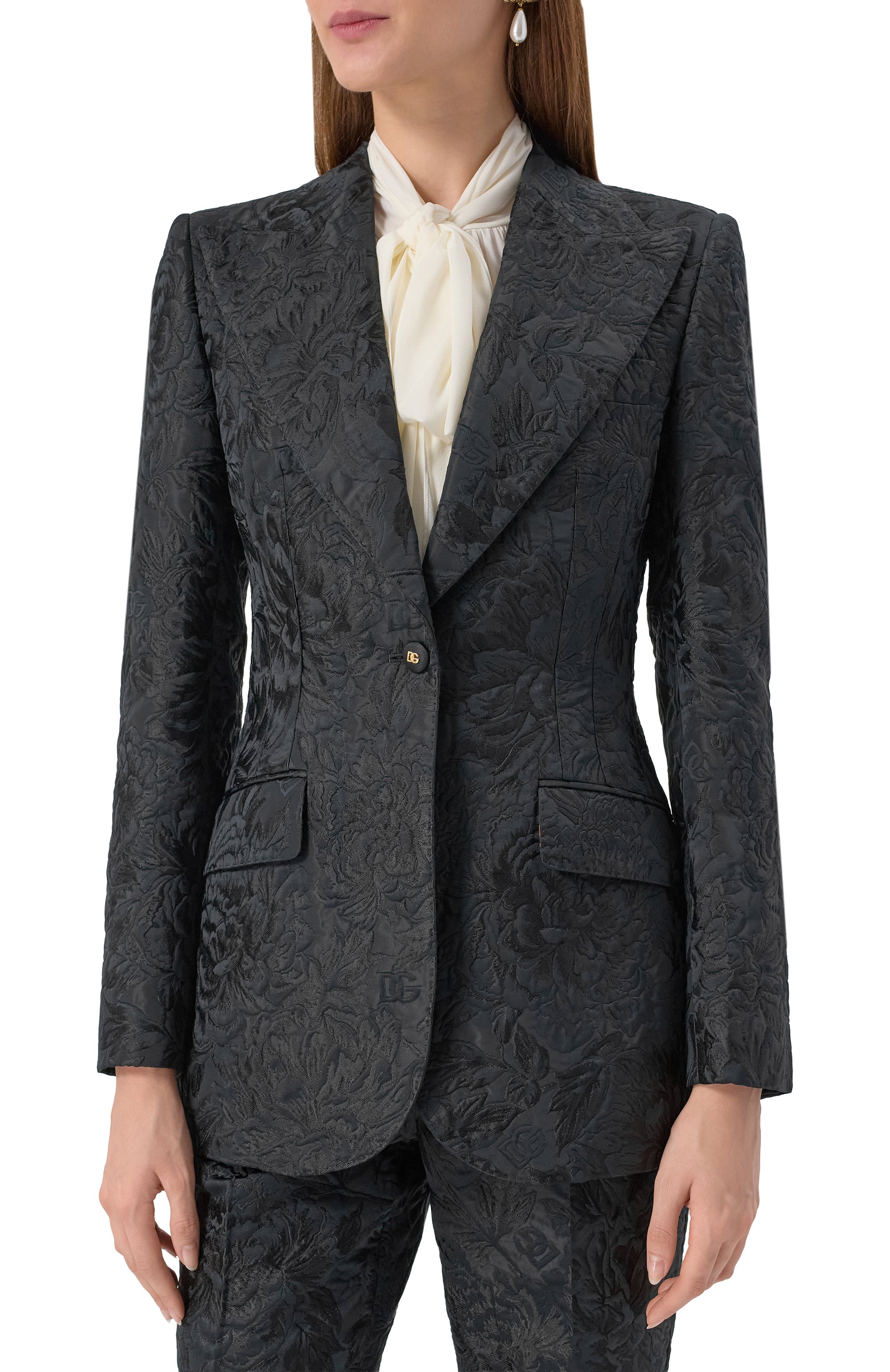 Жакет из хлопка и шелка DOLCE & GABBANA, арт. F29UCT/GDDBT, фото 3