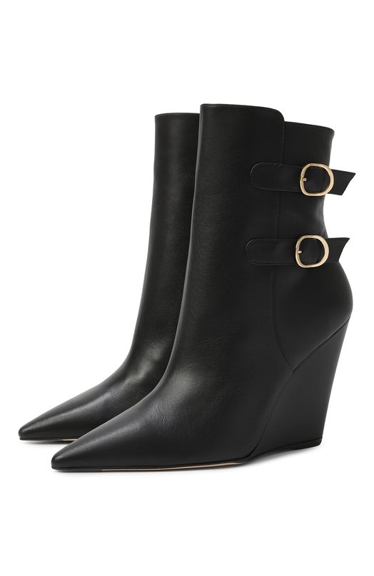 

Кожаные ботильоны Saloon 100 Stuart Weitzman, Чёрный