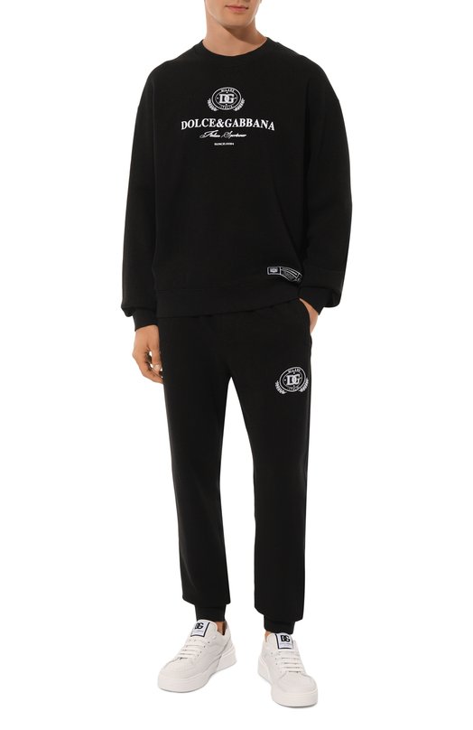 Хлопковый свитшот Dolce & Gabbana G9AHST/G7NYD Чёрный  G9AHST/G7NYD Фото 2