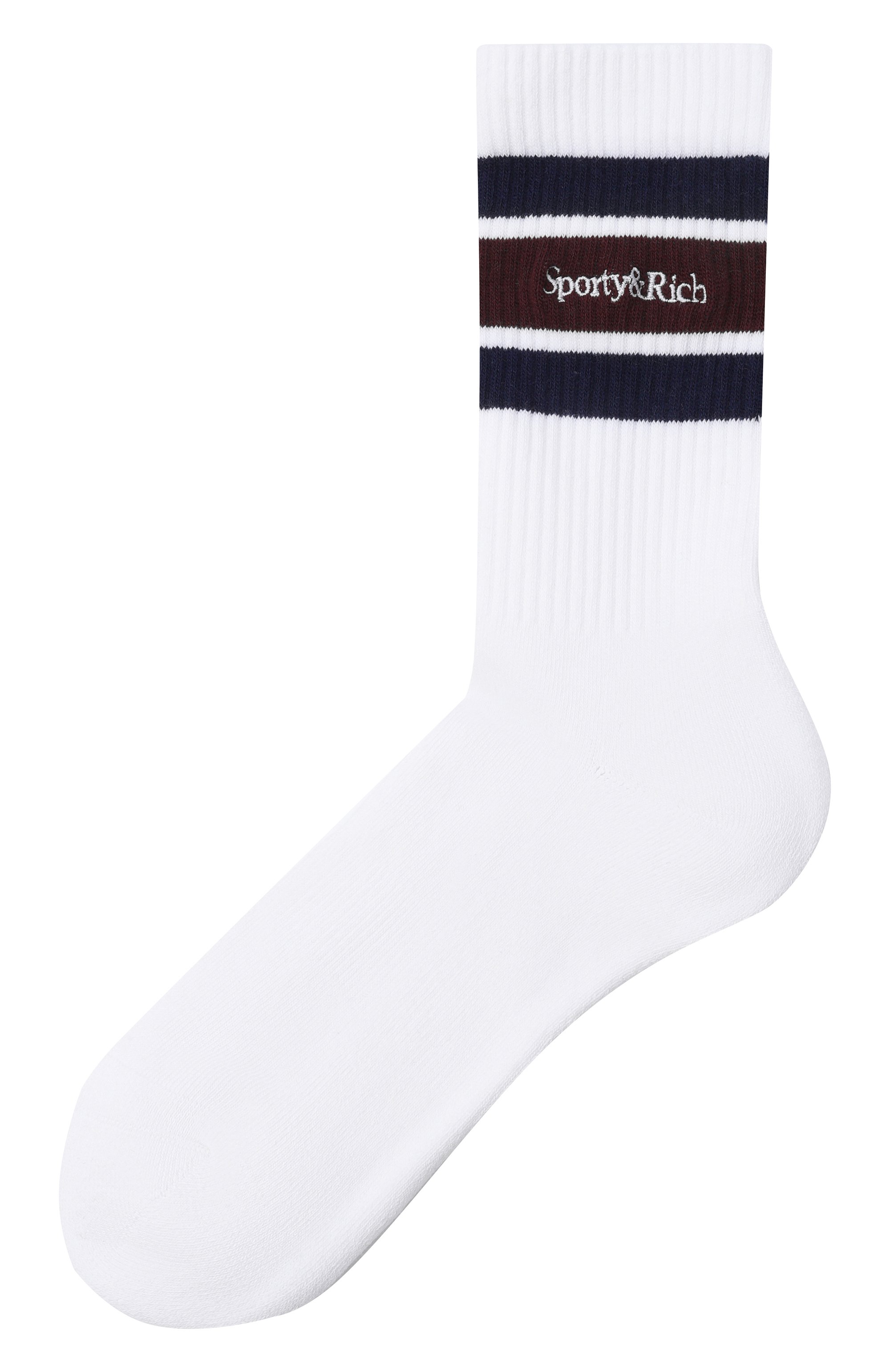 Хлопковые носки SPORTY AND RICH белого цвета по цене 5720 руб., арт. AC00475300WH86, фото 1 Хлопковые носки SPORTY AND RICH, арт. AC00475300WH86, фото 1