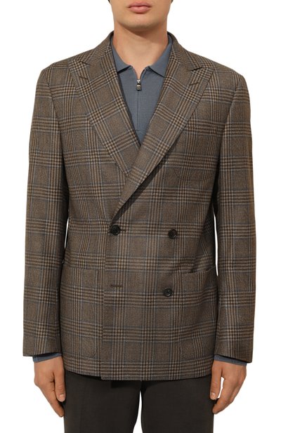 Шерстяной пиджак CORNELIANI коричневого цвета по цене 107500 руб., арт. 94X009-9416309, фото 5 Шерстяной пиджак CORNELIANI, арт. 94X009-9416309, фото 5