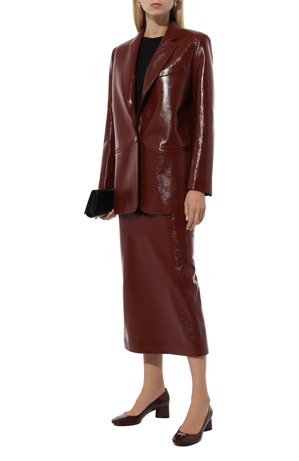 Кожаные туфли sr pilier 50 SERGIO ROSSI бордового цвета по цене 76800 руб., арт. B09561/MVIV01, фото 2 Кожаные туфли sr pilier 50 SERGIO ROSSI, арт. B09561/MVIV01, фото 2