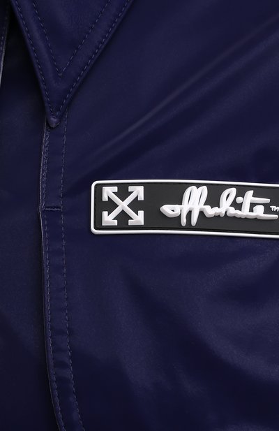 Плащ OFF-WHITE синего цвета по цене 189500 руб., арт. 0WEA233F20FAB0024500, фото 5 Плащ OFF-WHITE, арт. 0WEA233F20FAB0024500, фото 5