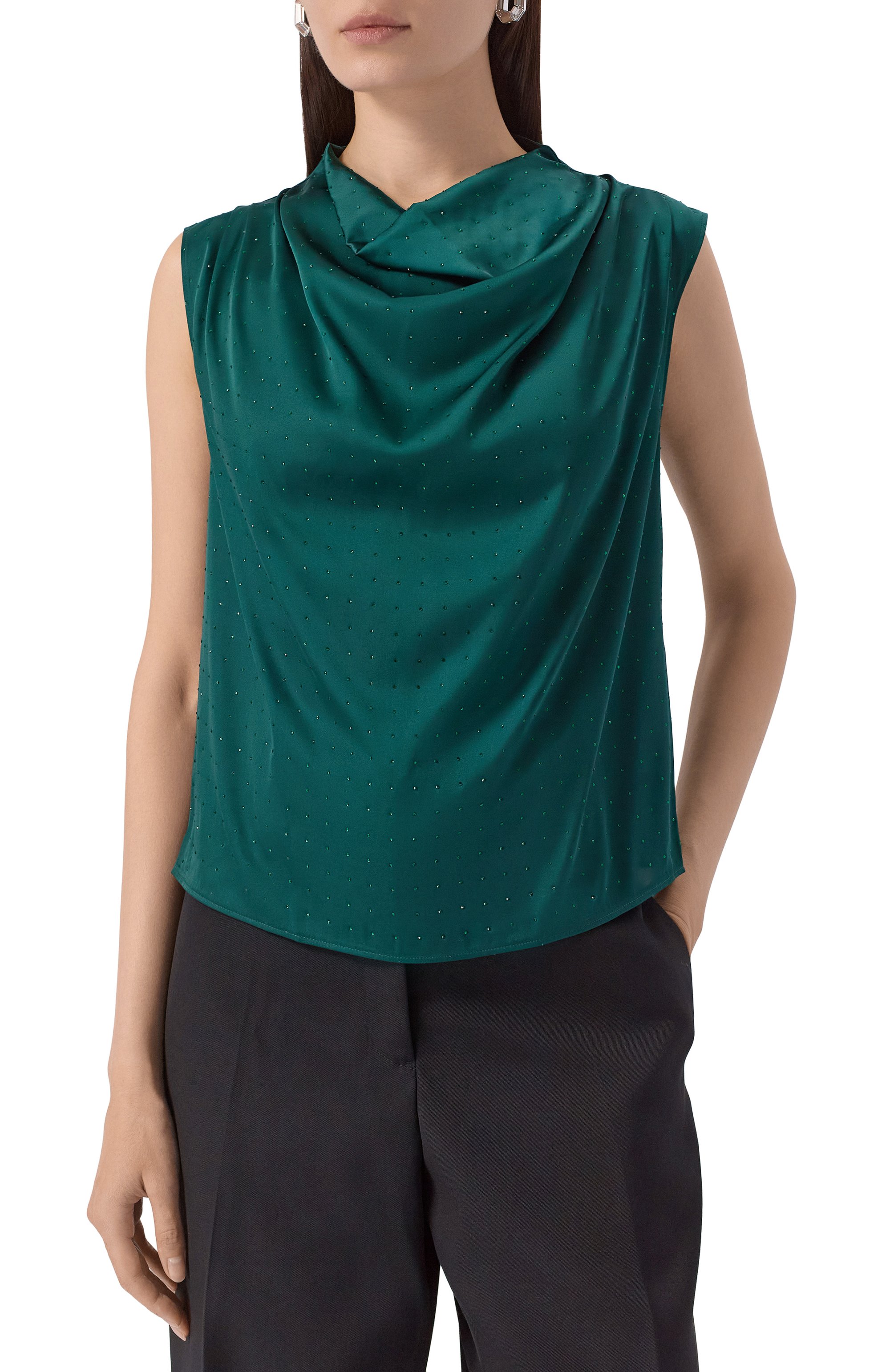 Атласный топ HUGO, арт. 50547697, фото 3