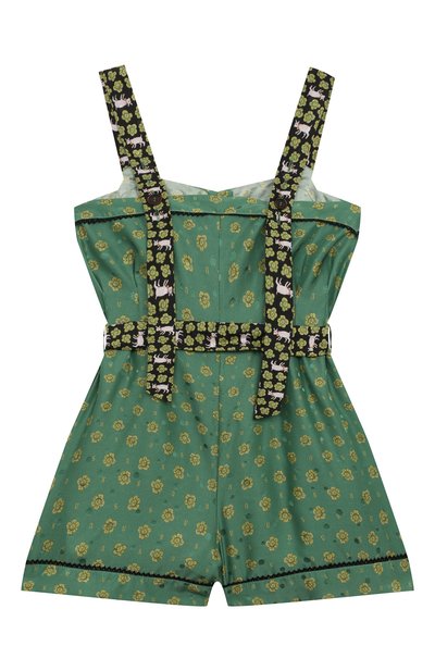 Шелковый комбинезон ULYANA SERGEENKO зеленого цвета по цене 40000 руб., арт. JST001KD23P (0122б23), фото 2 Шелковый комбинезон ULYANA SERGEENKO, арт. JST001KD23P (0122б23), фото 2