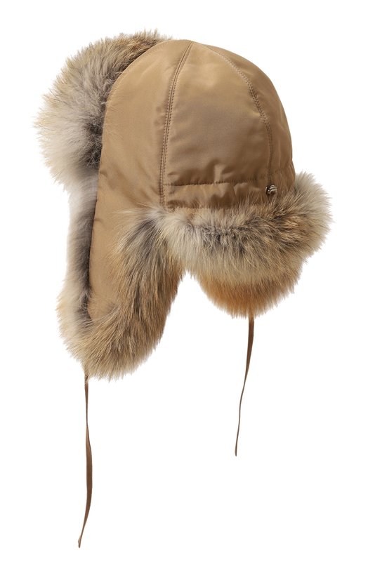 Шапка-ушанка стильная Саша из меха лисы FurLand 0107609610001600199 Бежевый  0107609610001600199 Фото 2
