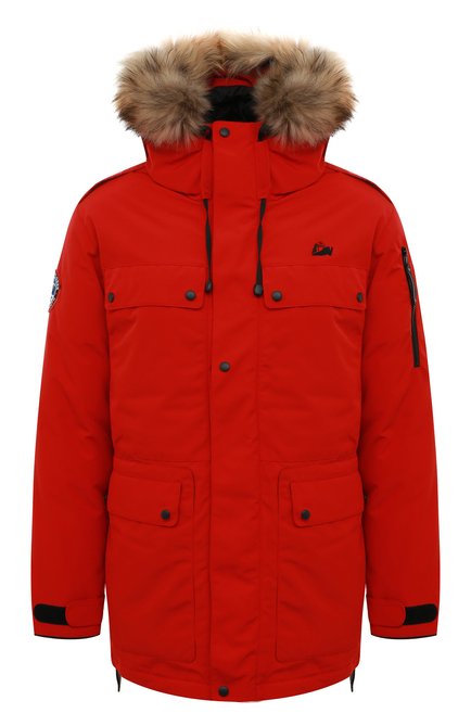 Мужская пуховая парка polus с меховой отделкой ARCTIC EXPLORER красного цвета, арт. POLUS_RED | Фото 1 (Материал внешний: Пух и перо, Полиэстер, Синтетический материал; Статус проверки: Проверена категория, Проверено; Рукава: Длинные; Длина (верхняя одежда): До середины бедра; Материал подклада: Синтетический материал; Мужское Кросс-КТ: Пуховик-верхняя одежда, Верхняя одежда, пуховик-короткий; Кросс-КТ: Куртка)