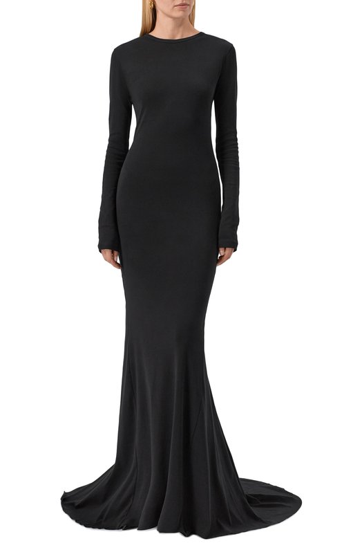 Хлопковое платье Ann Demeulemeester B0011347/FA045 Чёрный  B0011347/FA045 Фото 3