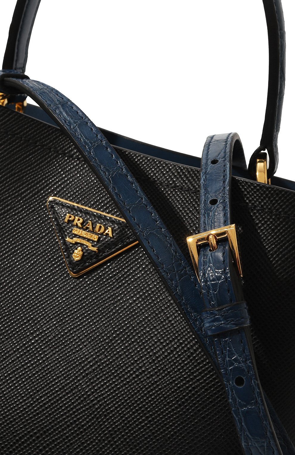 Сумка с отделкой из кожи каймана PRADA, арт. 1BA212-2EVL-F098P-OOO, фото 3