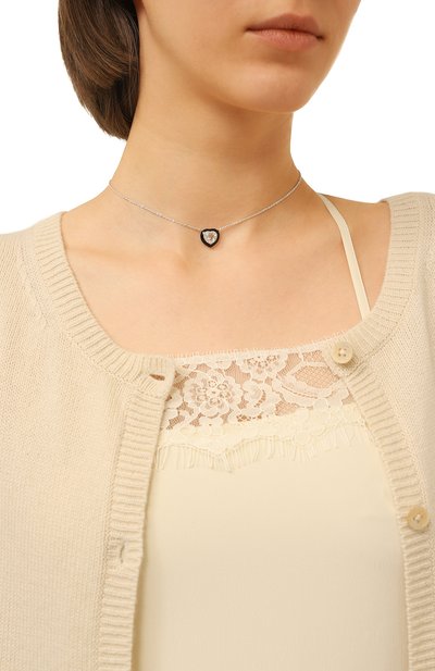 Подвеска с хрусталем и черной эмалью courage MOONKA, арт. crg-nl1-crs, фото 2