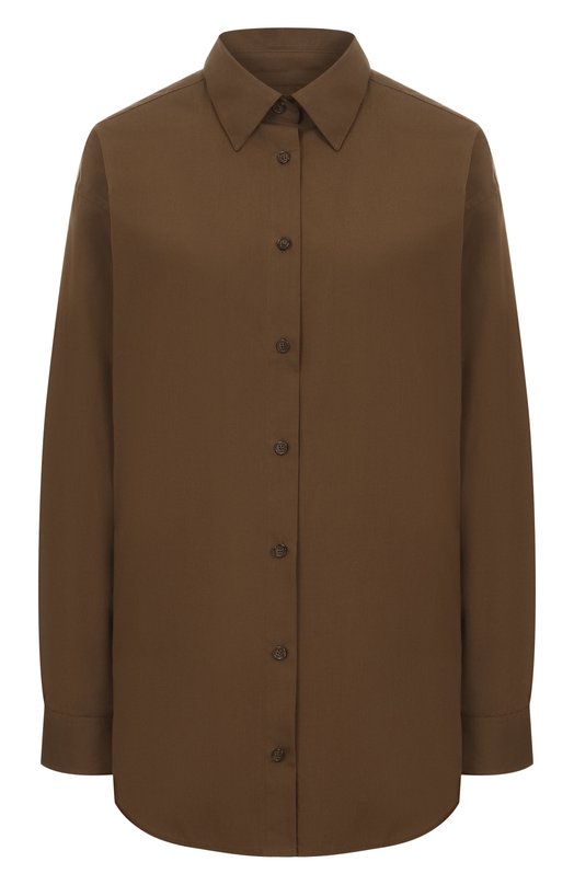 Хлопковая рубашка TOTEME 254-WRT0480-FB0226 Коричневый 254-WRT0480-FB0226