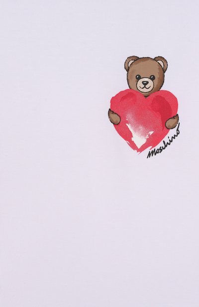 Хлопковая футболка MOSCHINO белого цвета по цене 8995 руб., арт. HDM076/LBA00_001, фото 3 Хлопковая футболка MOSCHINO, арт. HDM076/LBA00_001, фото 3