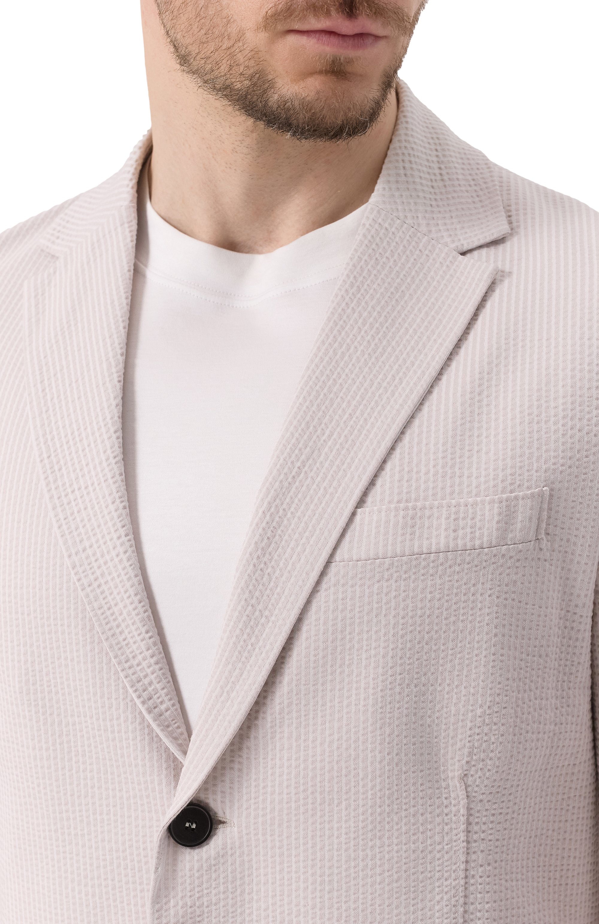 Хлопковый пиджак HARRIS WHARF LONDON, арт. C8P22PYG, фото 7